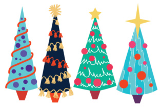 Cute Christmas Trees: A Charming Addition for Crafts and Marketing