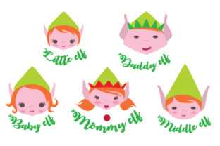Elf Family: A Charming Addition for Christmas Crafts