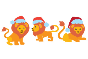Review: Lions with Santa Hats for Christmas Crafts