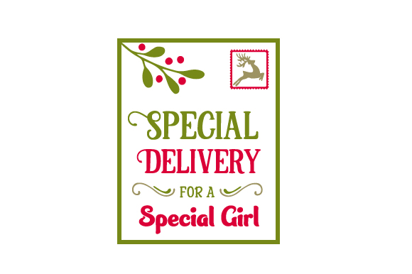 Special Deliver for a Special Girl Santa Bag