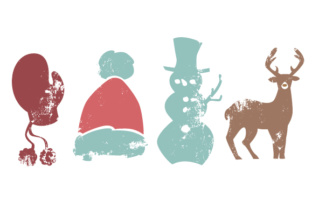 Vintage Christmas Elements for Festive Crafts